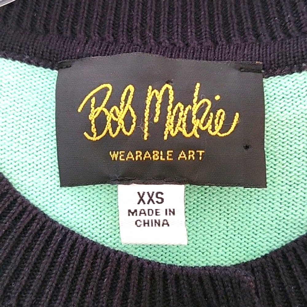 Bob Mackie Wearable Art Cardigan Sweater Size Xxs - image 4